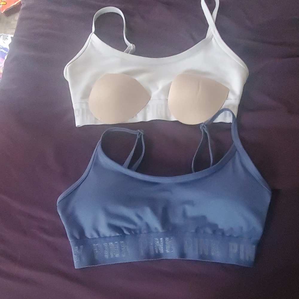 Pink sports bras